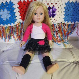 Cititoy Ballerina My Life Doll 18" Light Skin Long Blonde Hair Blue Eyes